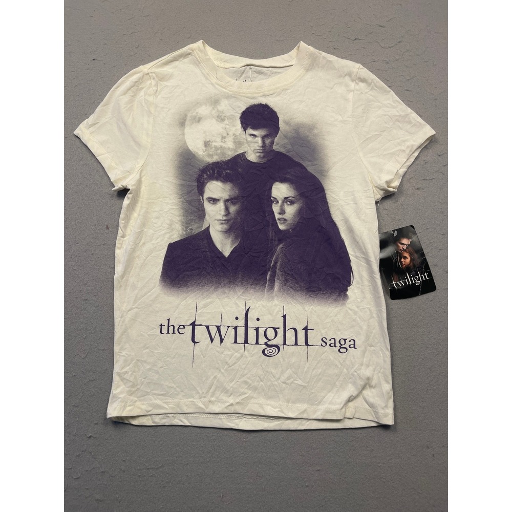 Isaac Morris The Twilight Saga Cotton Poly Cream Graphic Tee Small Womens